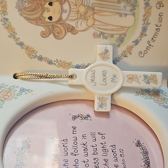 2 pce Set '95 '97 Precious Moments Confirmation Gift Jesus Frame and Figurine - Picture 3 of 14